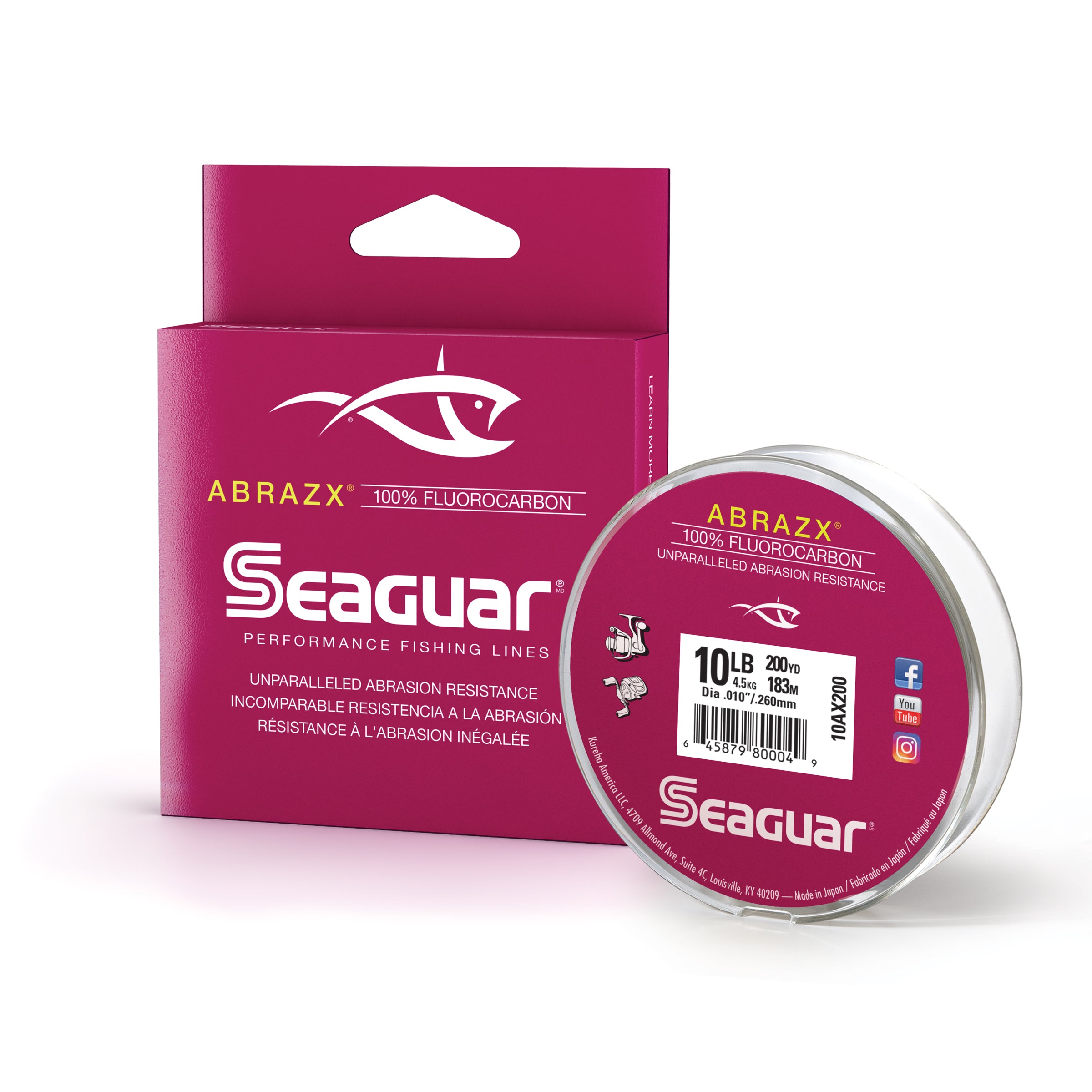 Seaguar AbrazX Fluorocarbon Line 200 10lb