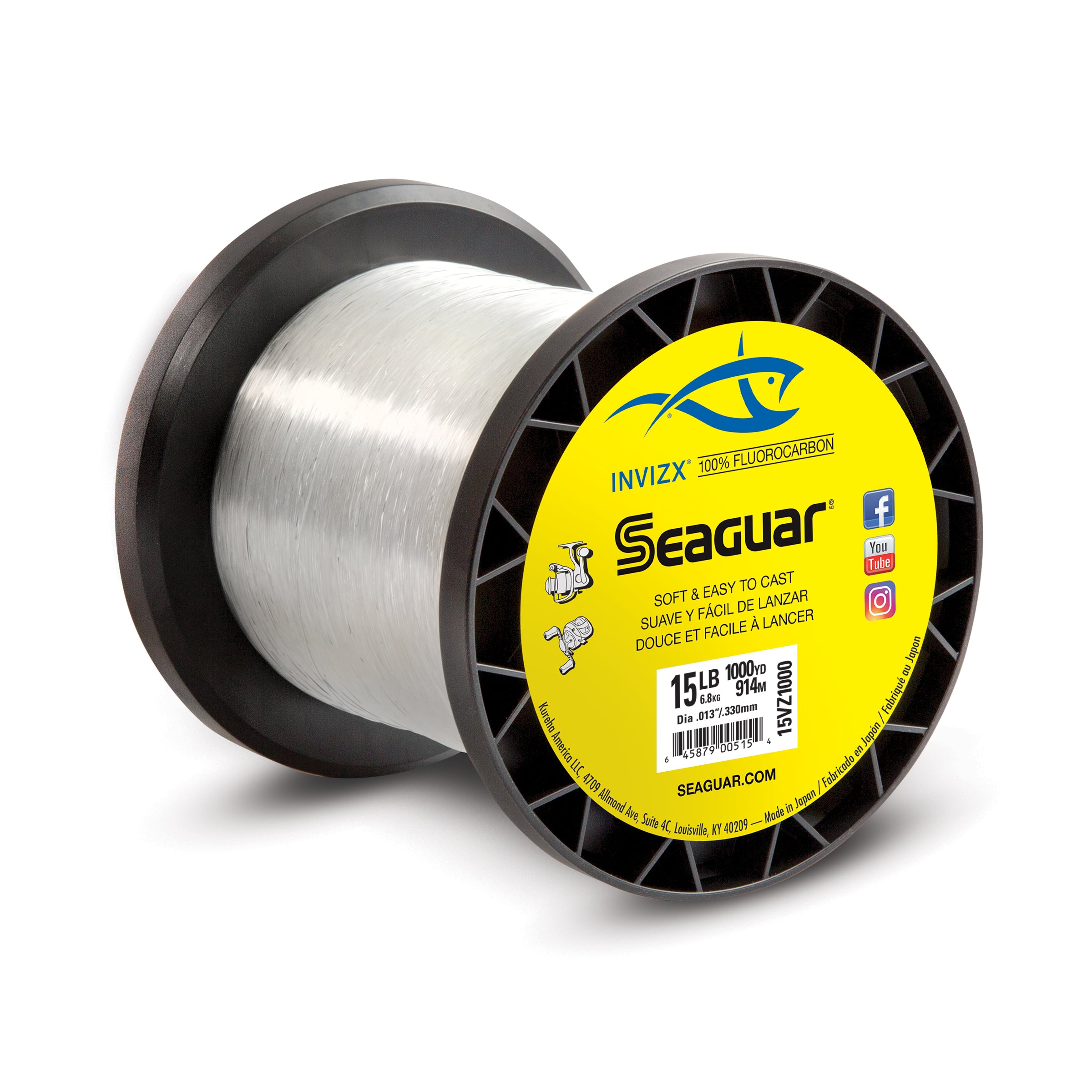 Seaguar InvizX Fluorocarbon Line 1000 15lb