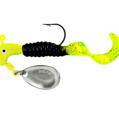 Blakemore Curly-Tail Road Runner 2pk Black Chartreuse 1