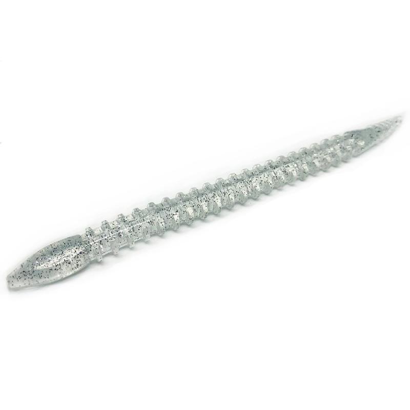 Roman Made Prologue 5.5" Worm Clear Silver Glitter