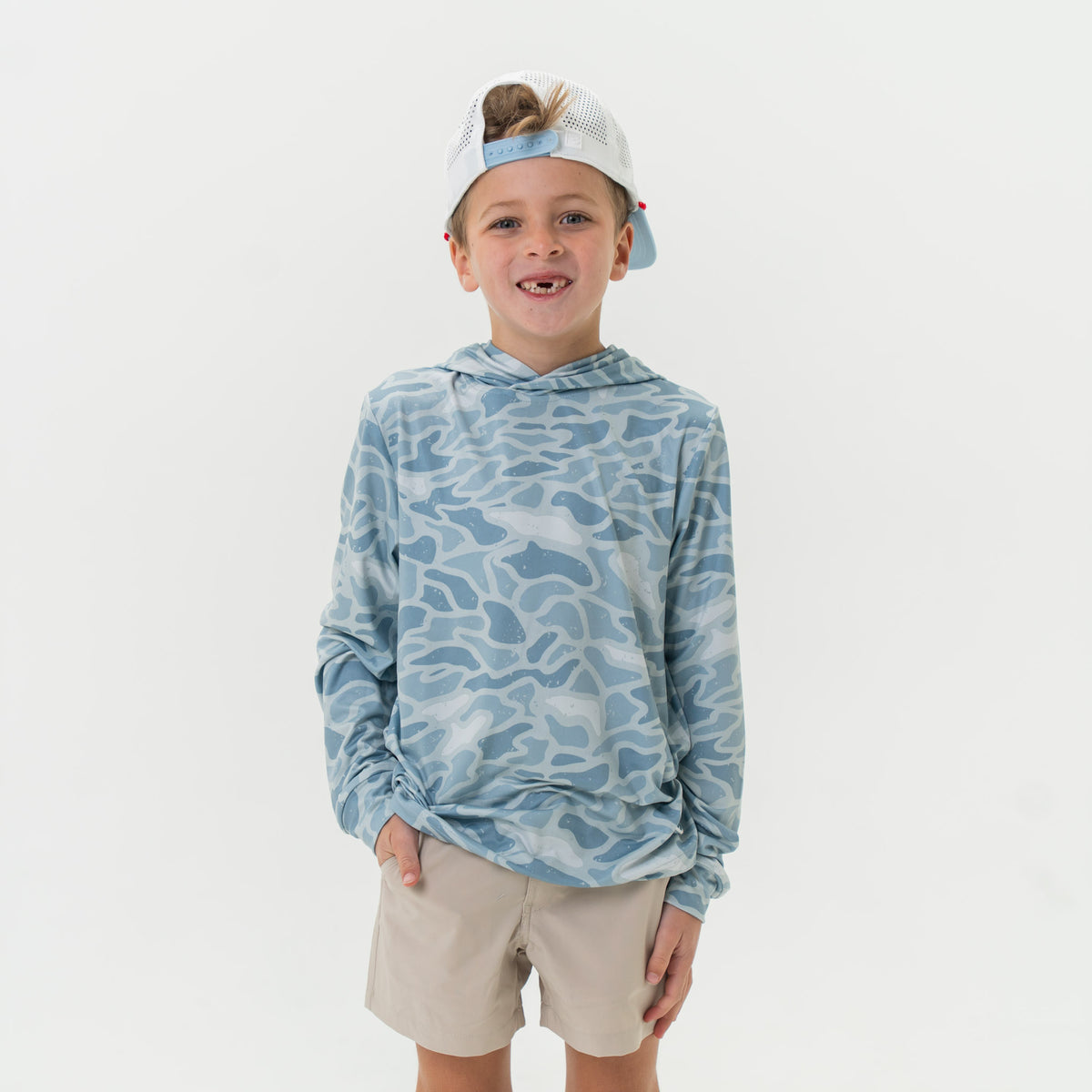 Burlebo Youth Performance Hoodie Seaside Camo