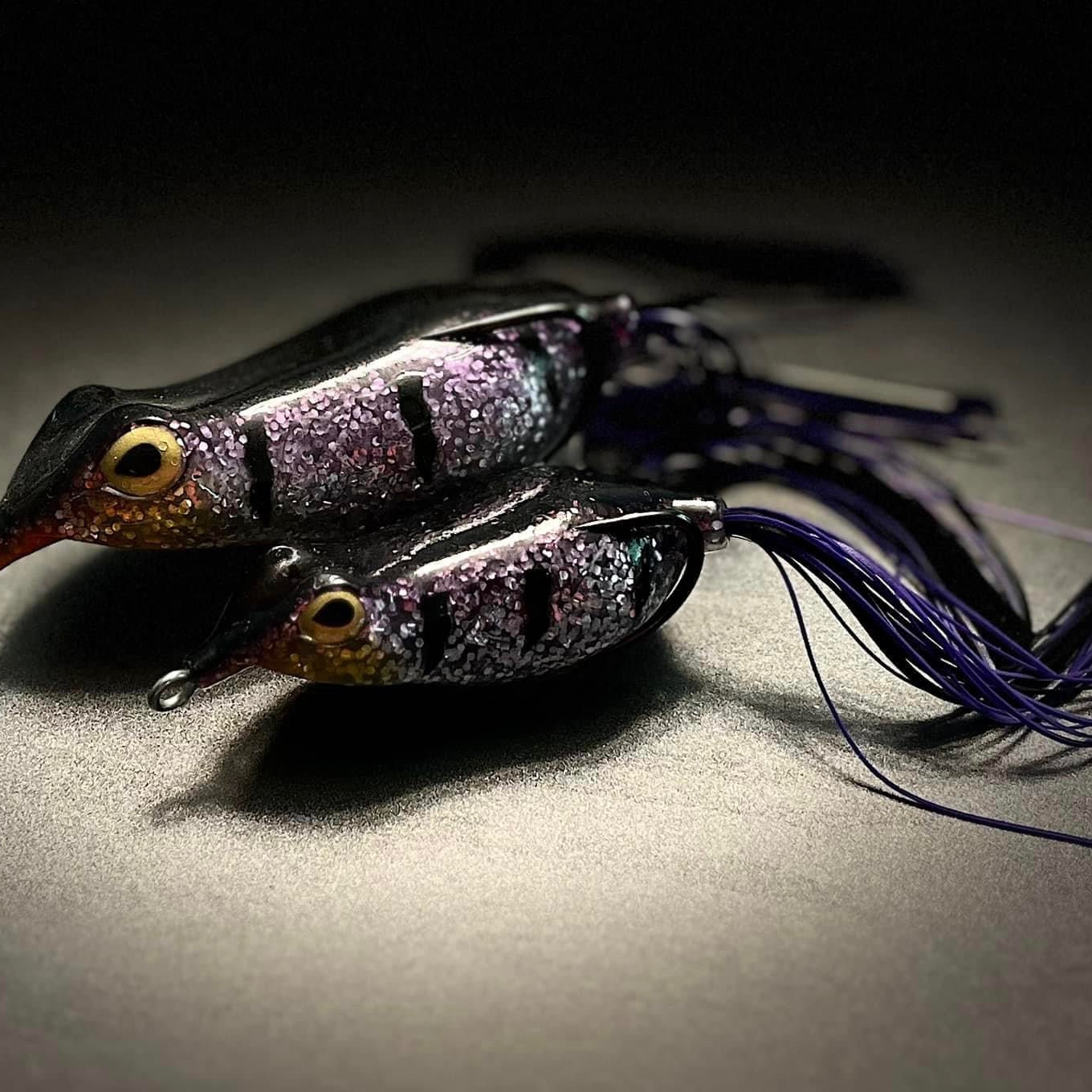 Copper Red Baits Tsunami Frog Purple Shad