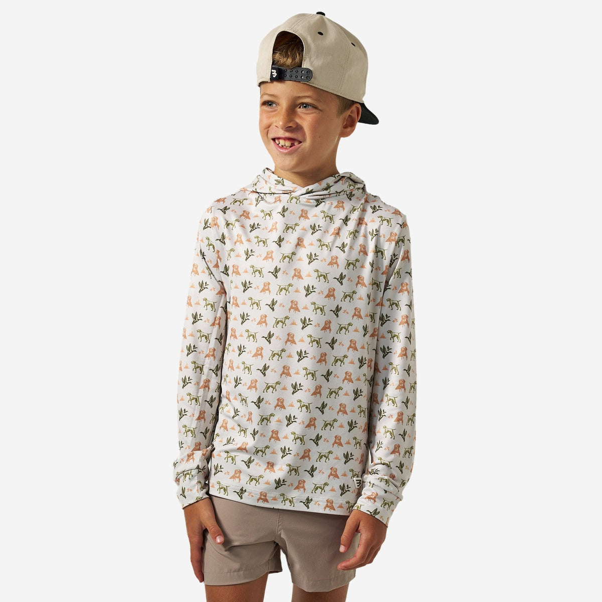 Burlebo Youth Performance Hoodie Mallard Duck Dog