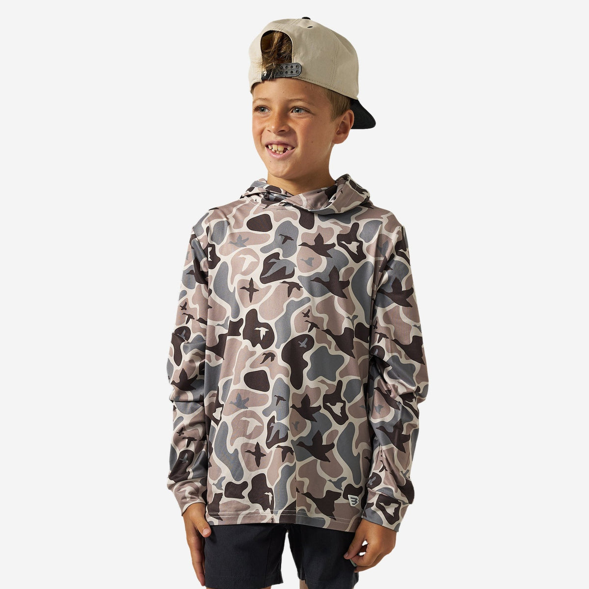 Burlebo Youth Performance Hoodie Mallard Mayhem Camo
