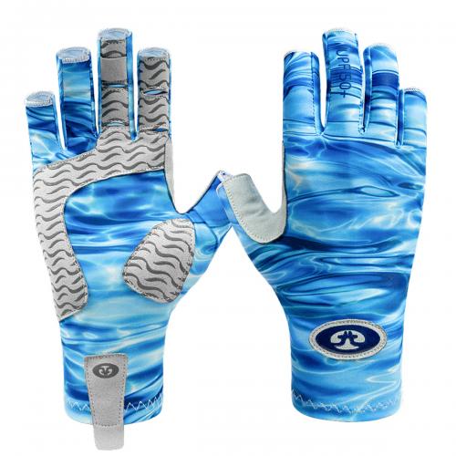 Flying Fisherman Sun Bandit Pro Series Fishing Gloves Blue Water