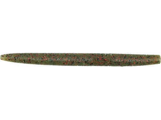 Strike King 3X ElazTech Zero Worm 5" 6pk Watermelon Red Flake