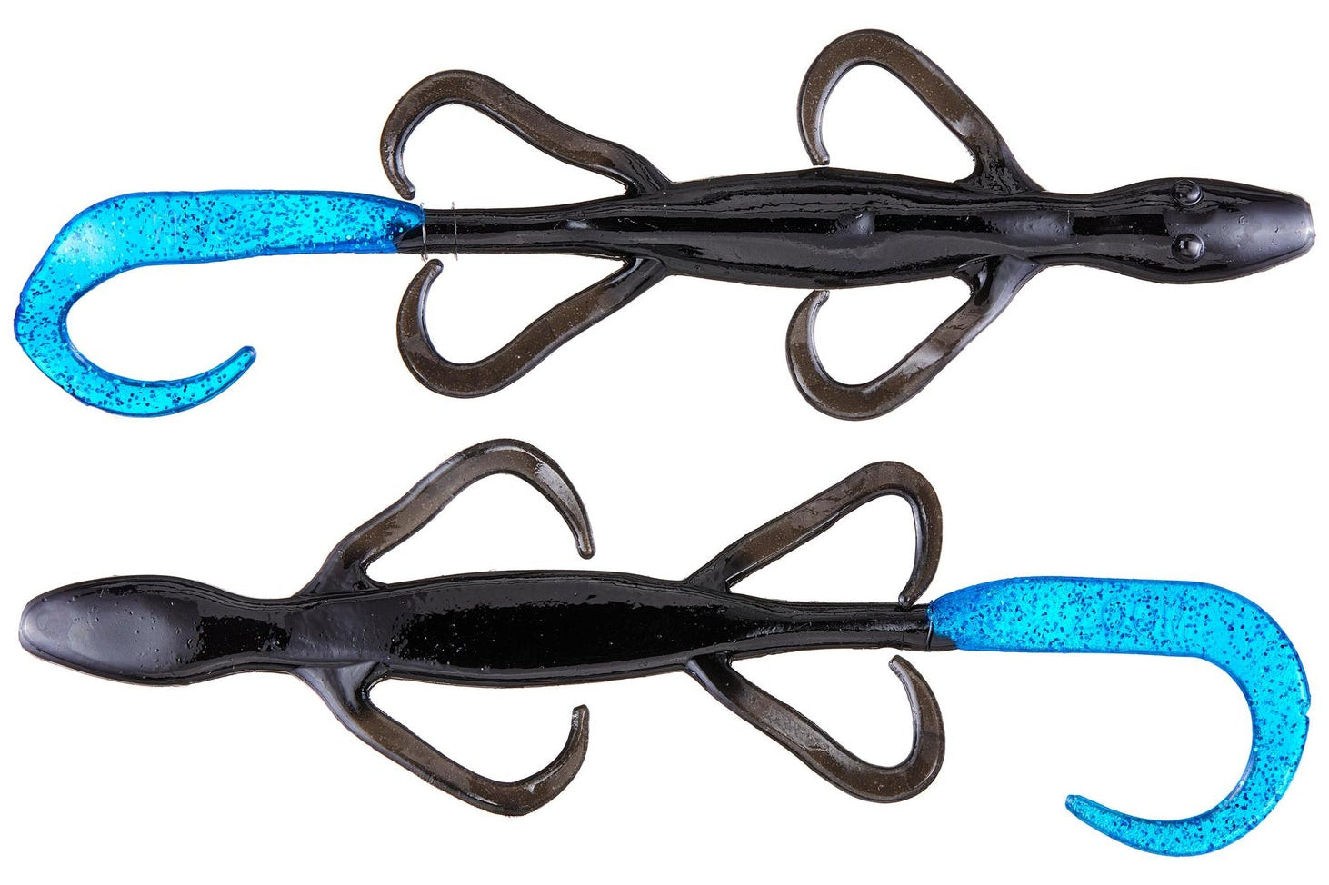 Zoom Lizards 6" Black Blue Tail 124 **