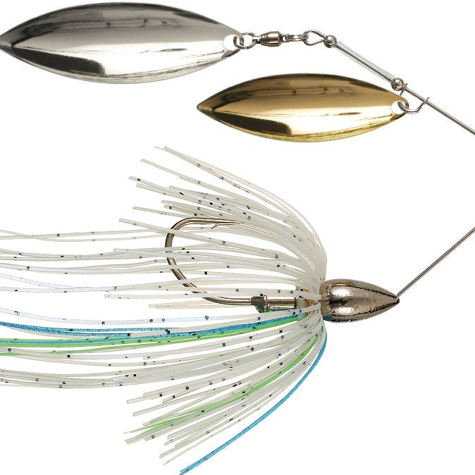 War Eagle Double Willow Spinnerbait Nickel Frame Blue Herring