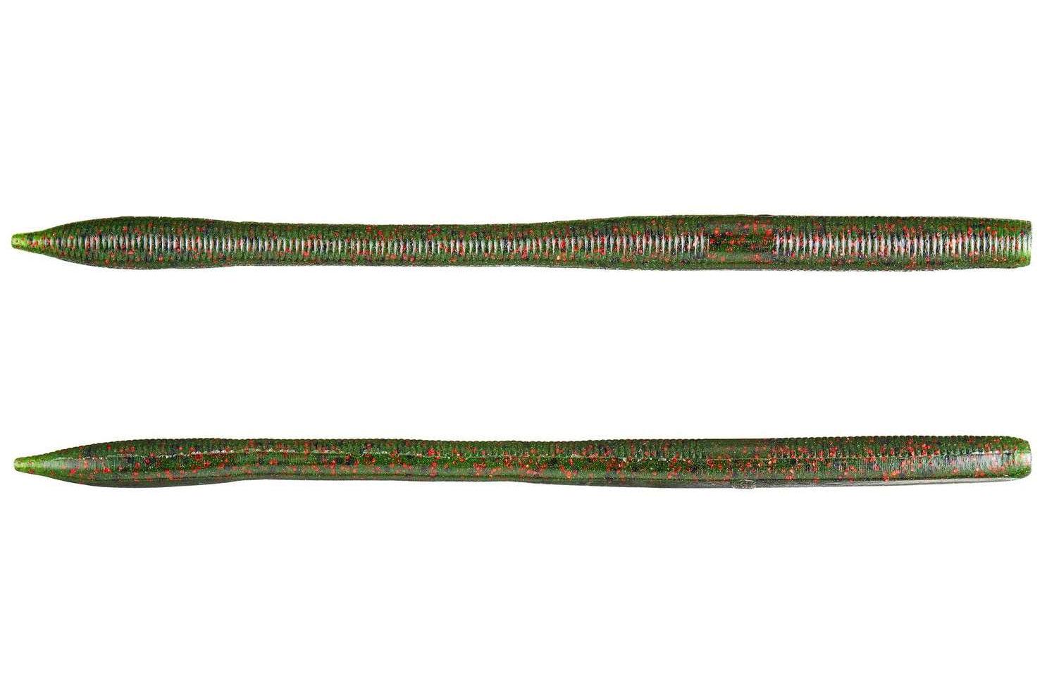 Yamamoto Sensei Straight Tail Worm Watermelon Blk Red Flake - 208