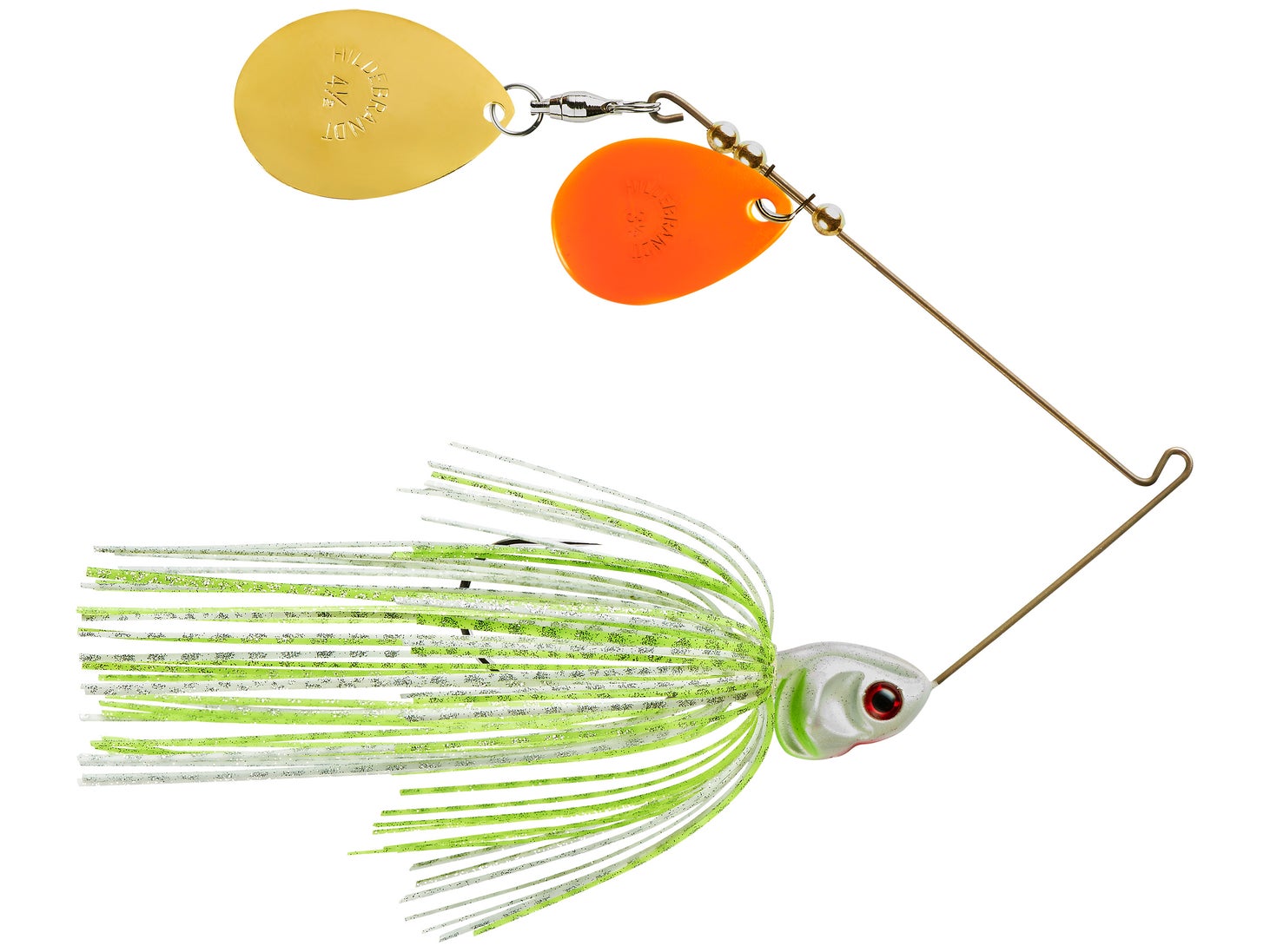 Booyah Covert Series Spinnerbait White Chart Slvsc Prl Chart Double Colorado Orange Gld
