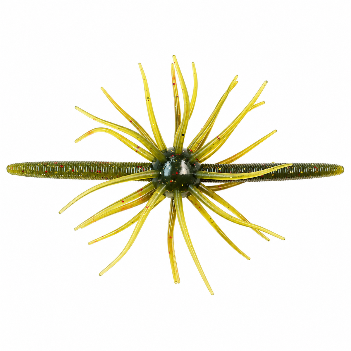 TMF Lures Wacky Urchin Watermelon Red Gold Flake