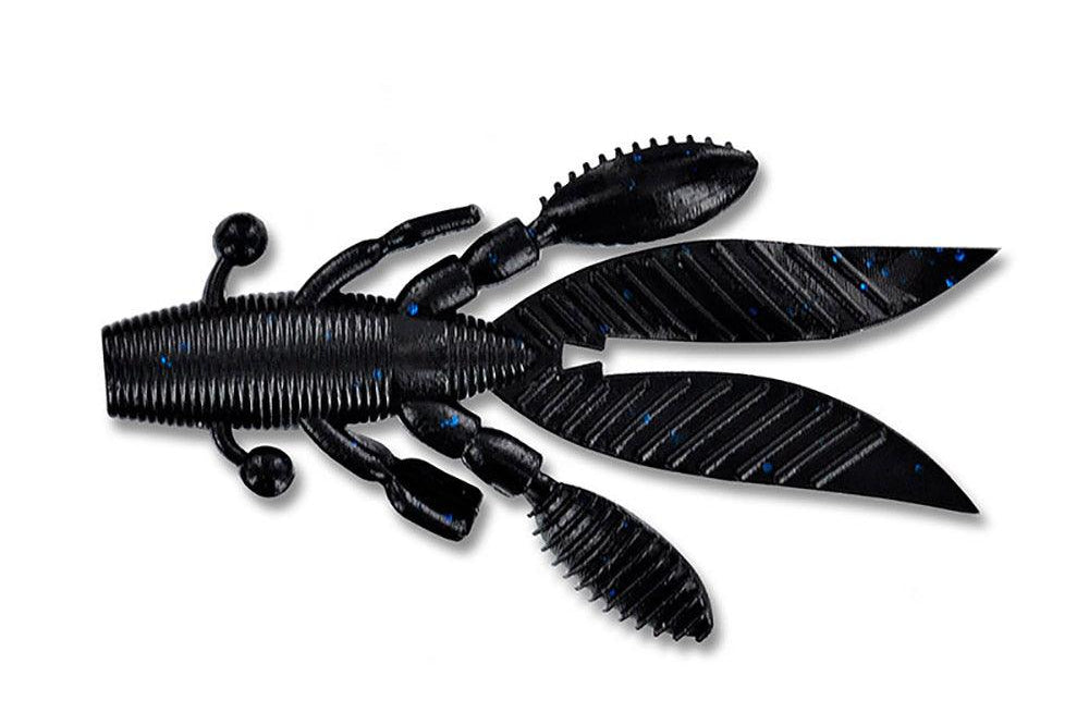 Yamamoto Flappin Hog 3.75" Black w Large Blue Flake