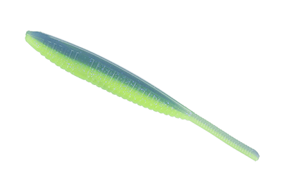 Yamamoto Shad Shape Floater 5" Chartreuse Electric Blue