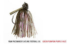 V&M Pacemaker Flatline Football Jig Green Pumpkin Purple Haze