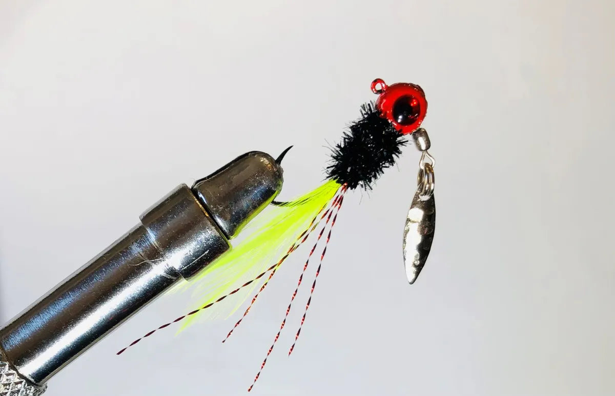 Born to Tie Bladed Jigs Red Hot Feather