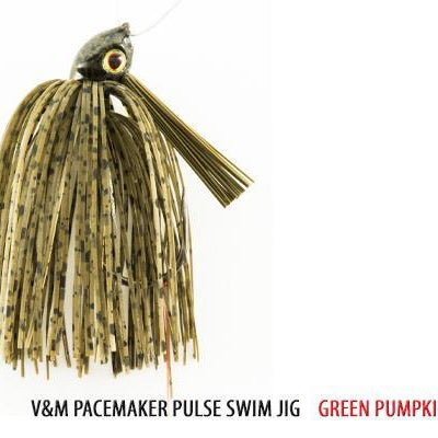 V&M Pacemaker Pulse Swim Jig Green Pumpkin Craw