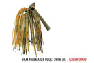 V&M Pacemaker Pulse Swim Jig Green Craw