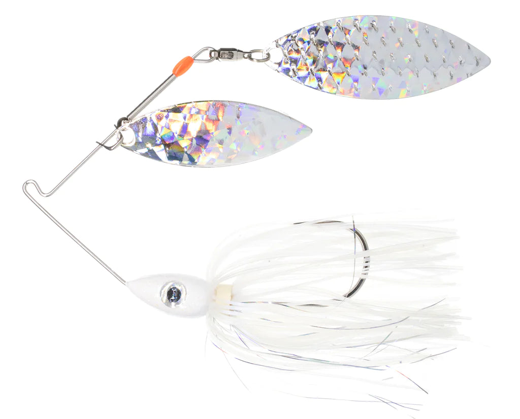 Pulsator Shattered Glass Spinnerbait Blue Shad Silver Glass 3 8oz
