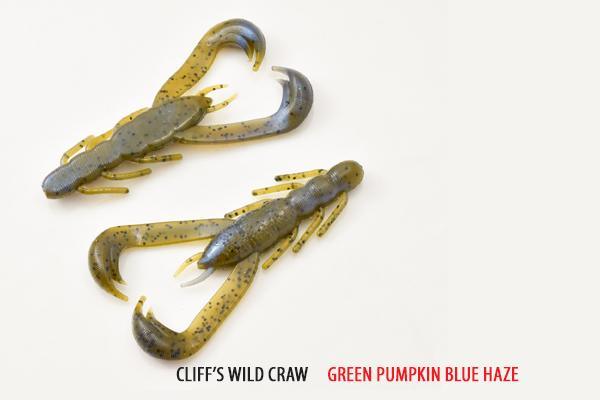 V&M Wild Craw Jr. Green Pumpkin Blue Haze**