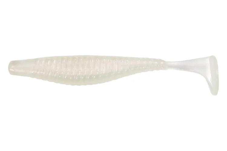 Damiki Armor Shad Paddle Tail Swimbait 4" Pearl White