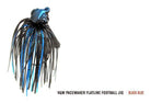 V&M Pacemaker Flatline Football Jig Black Blue 3 4oz