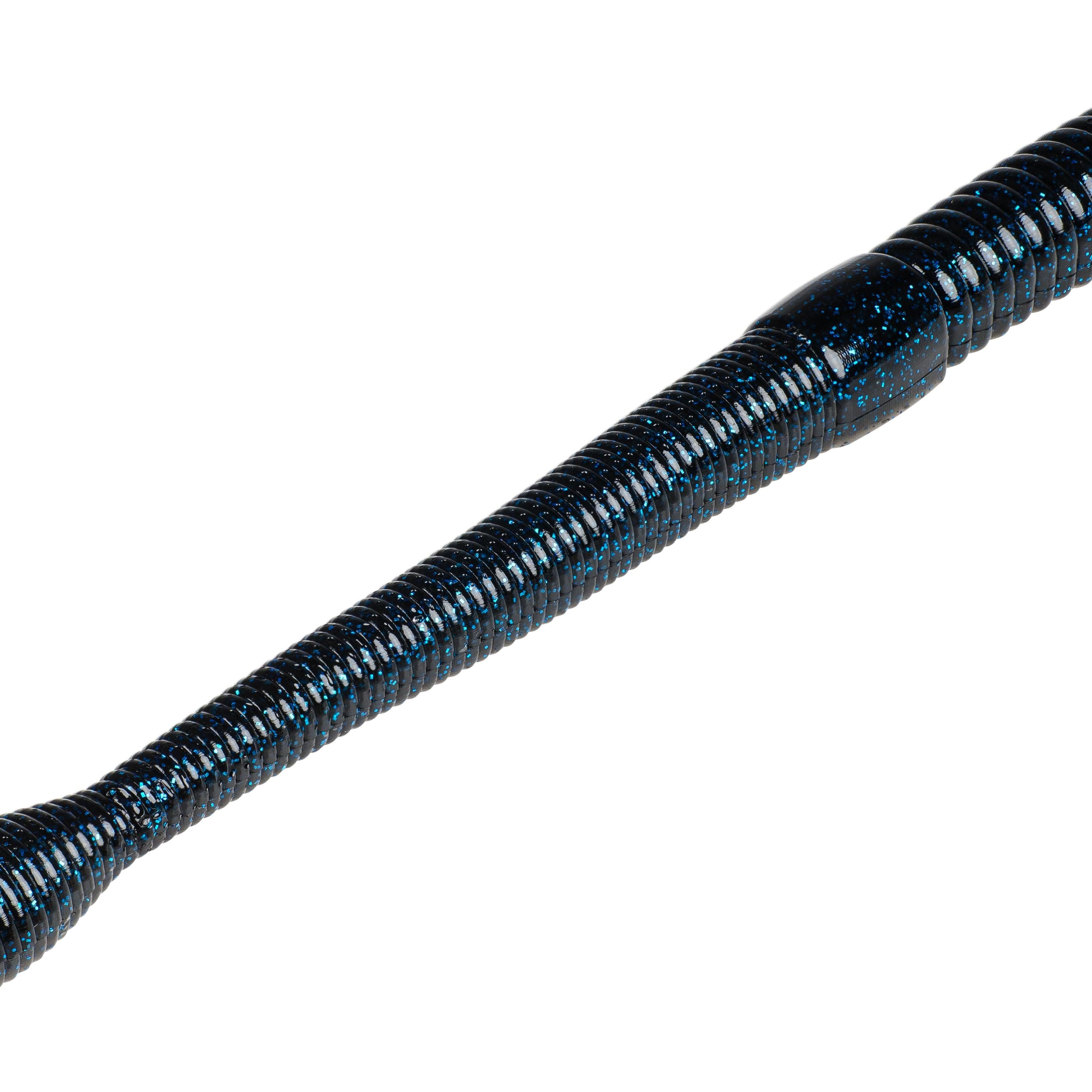 Strike King Bullworm 10" Black Blue Flake