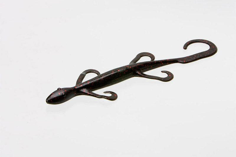 Zoom 8" Magnum Lizard Black Red Glitter 001**