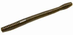 Zoom Mag Finesse Worm 10pk Green Pumpkin 025**