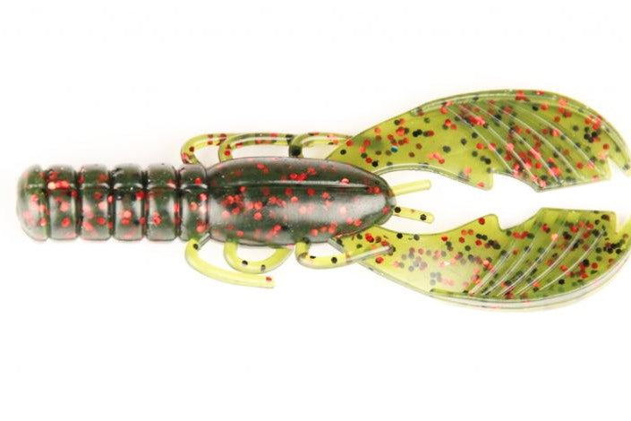X Zone Lures Pro Series 4" Muscle Back Craw Watermelon Red Flk