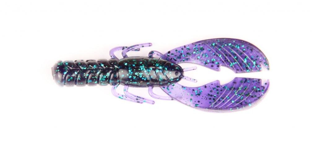X Zone Lures Pro Series 4" Muscle Back Craw Junebug