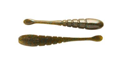 X Zone Lures Pro Series Slammer 4" Green Pumpkin Blue Flake