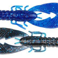 X Zone Lures Pro Series 4" Muscle Back Craw Black Blue Laminate