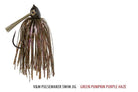 V&M Pacemaker Pulse Swim Jig Green Pumpkin Purple Haze