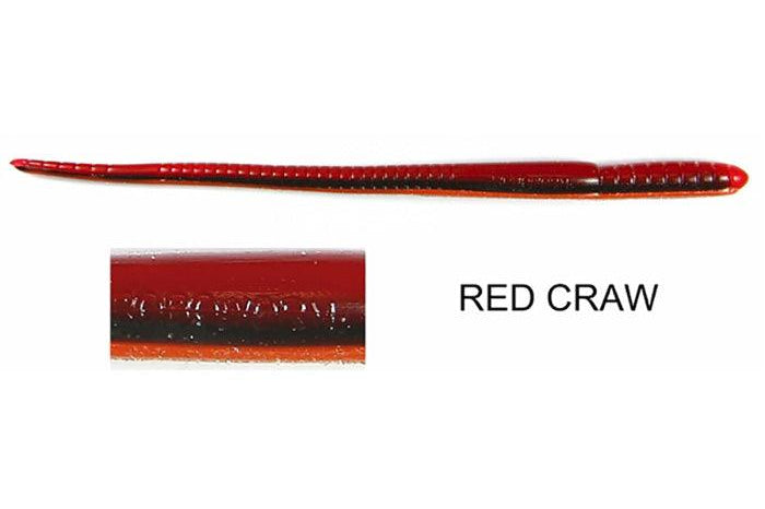 Roboworm Straight Tail 7" Red Craw