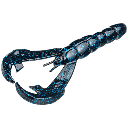 Strike King Rattlin' Rage Craw Black Blue Flake