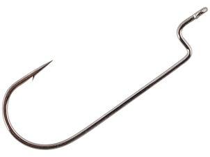 Gamakatsu Offset Round Bend Worm Hooks Black 0 Hook