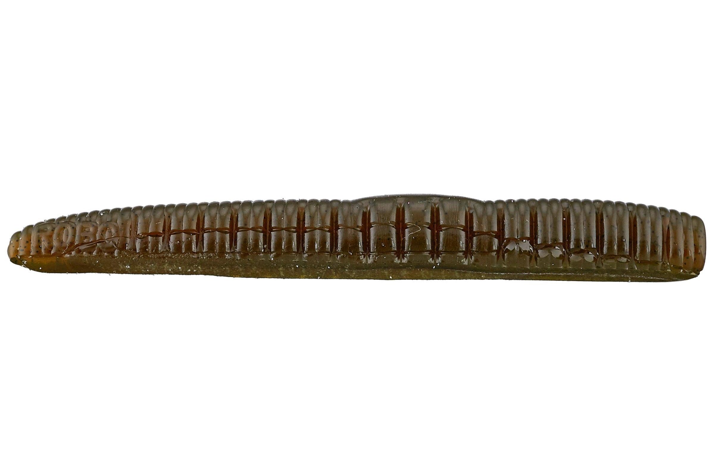 Roboworm Ned Worm 3" Green Pumpkin Blake Flake