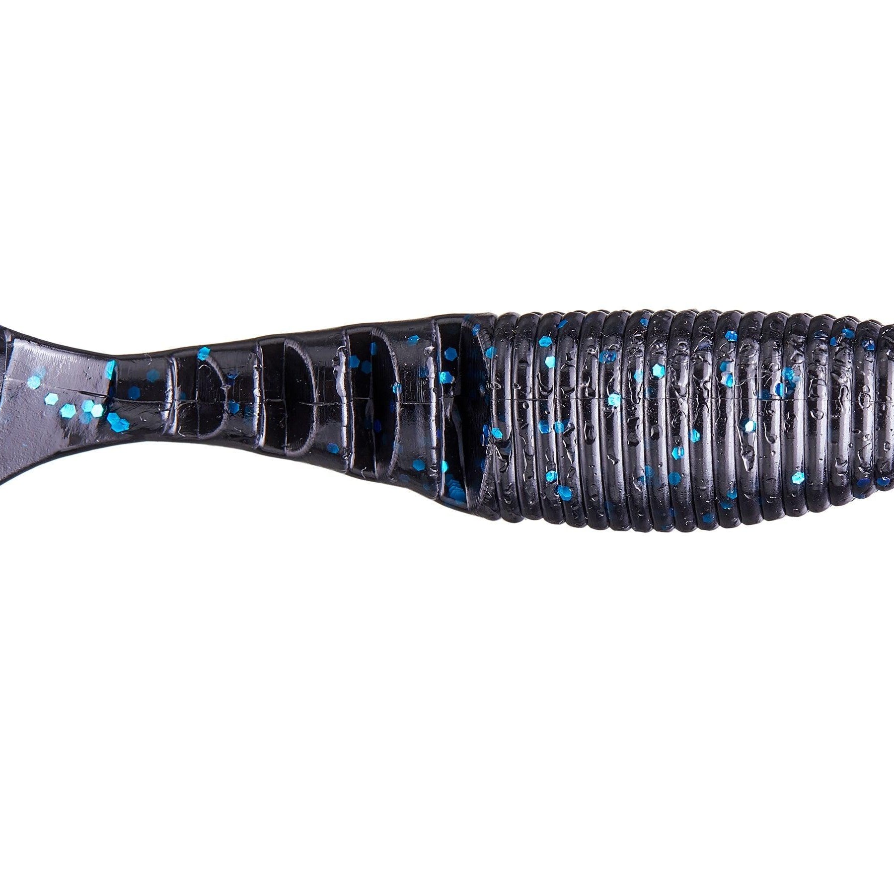 Yamamoto Paddle Tail Zako 4" Black W LG Blue Flk 021