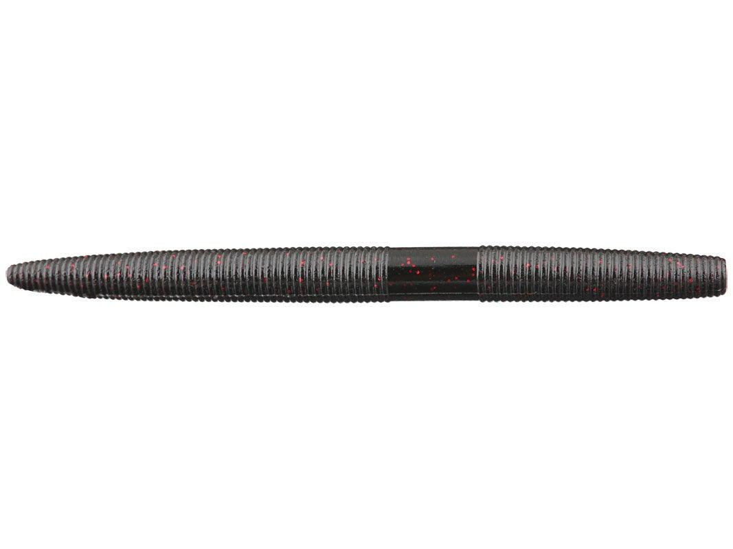 Yamamoto Senko 5” Soft Plastic Stick Bait Black w Small Red Flake - 051