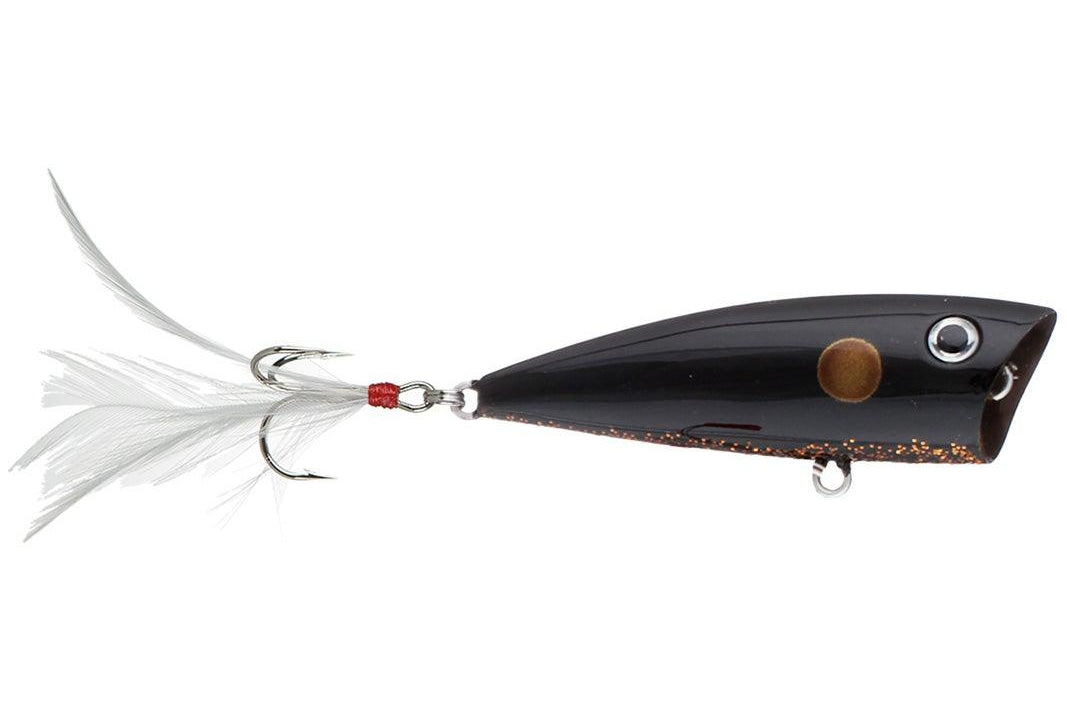 Yellow Magic 1/4 Poppers Black Shad