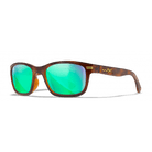 Wiley X Sunglasses WX Helix Gloss Demi Captivate Pol Green Mirror