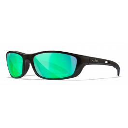 Wiley X Sunglasses P-17 Gloss Black Captivate Pol Plat Flash