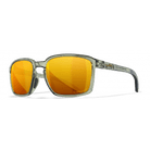 Wiley X Sunglasses WX Alfa Gloss Crystal Light Olive Captivate Pol Bronze Mirror