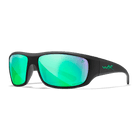 Wiley X Sunglasses WX Omega Jacob Wheeler Signature Series Matte Black Captivate Pol Green Mirror