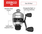 Zebco 33 Silver 6'0" Medium Spincast Combo