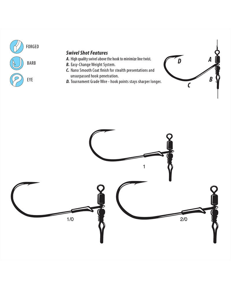 Gamakatsu G Finesse Swivel Shot Worm 3pk