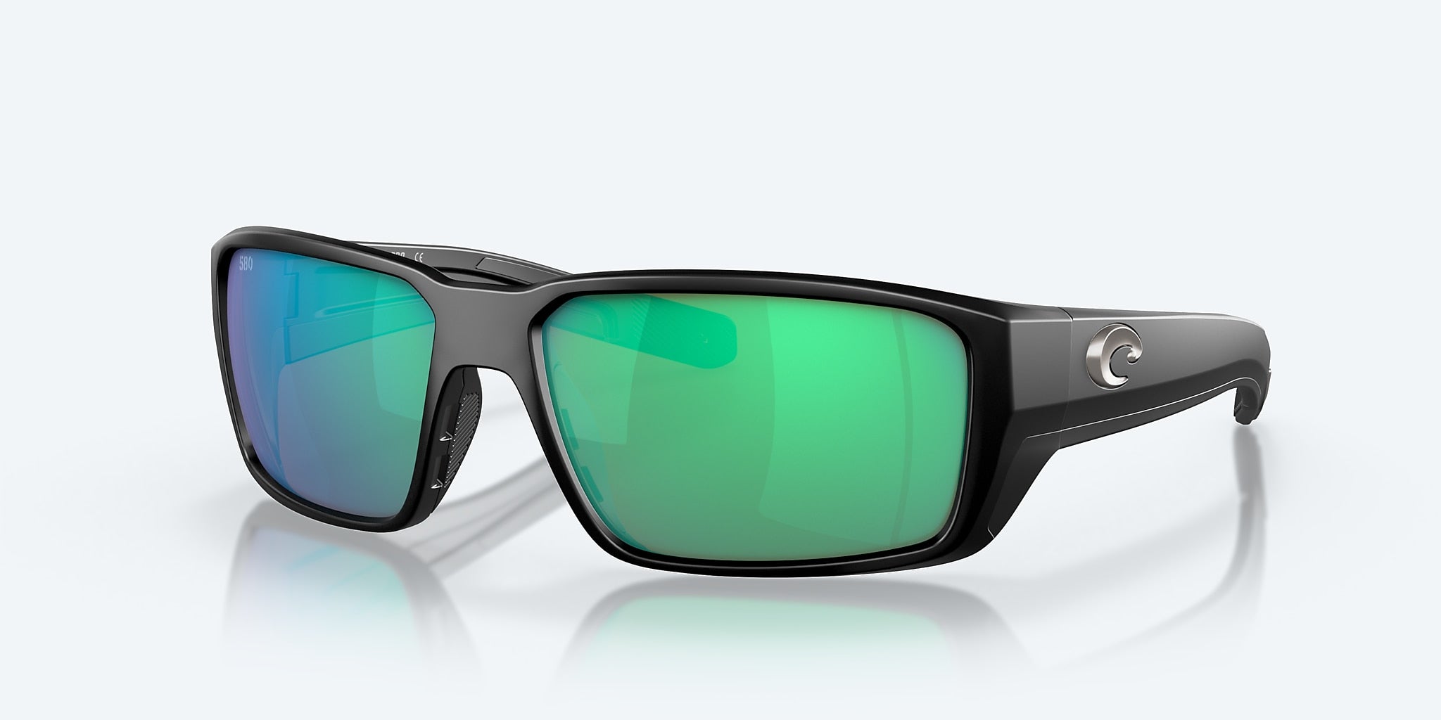 Costa Fantail Pro Matte Black - Green Mirror Glass