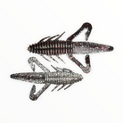 Gene Larew 3.5" Biffle Bug Jr. 8pk Black Neon Double Silver