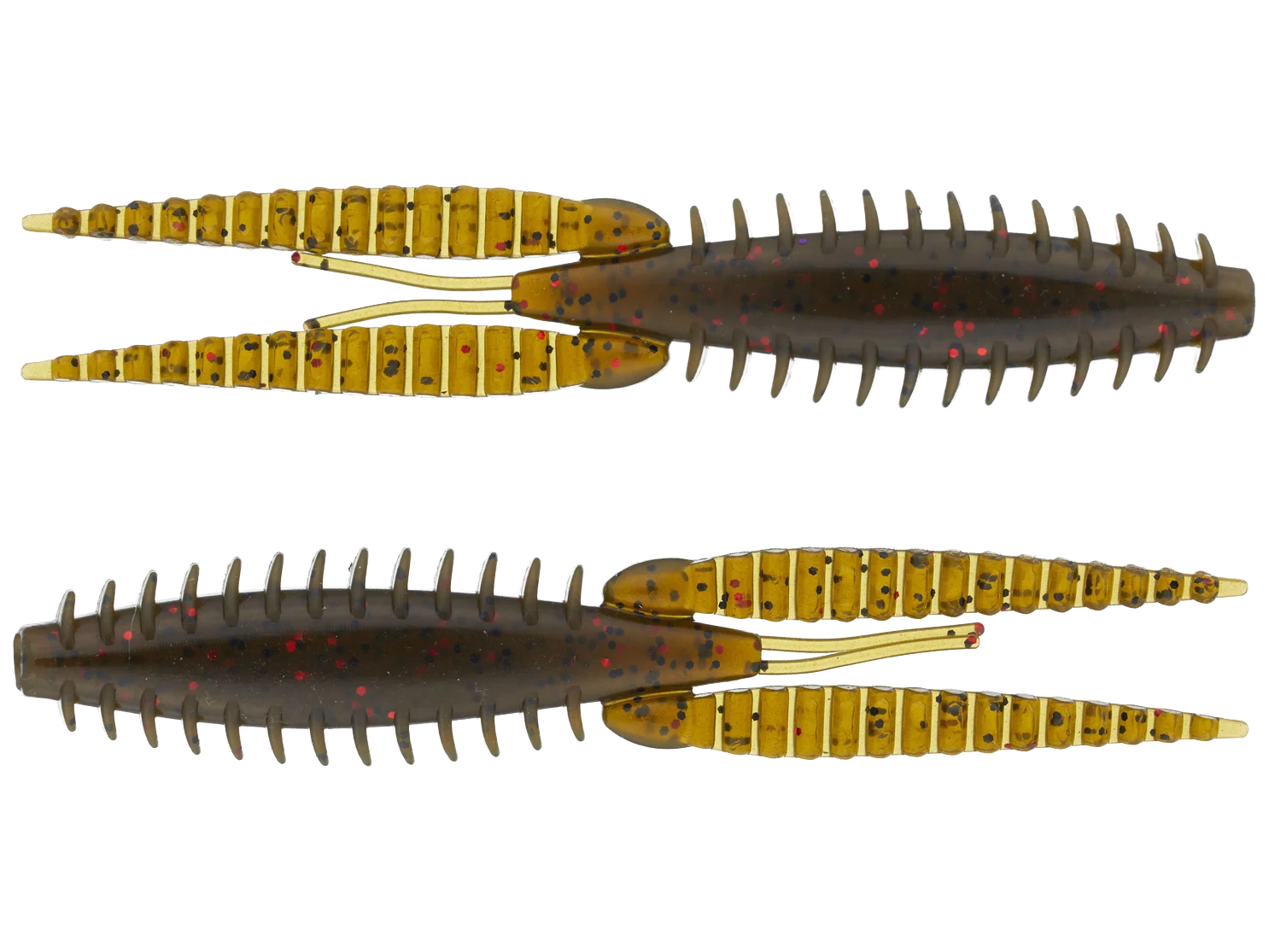 G-Ratt Baits Dixie Flip Craw Trailers 8pk GREEN PUMPKIN RED FLAKE