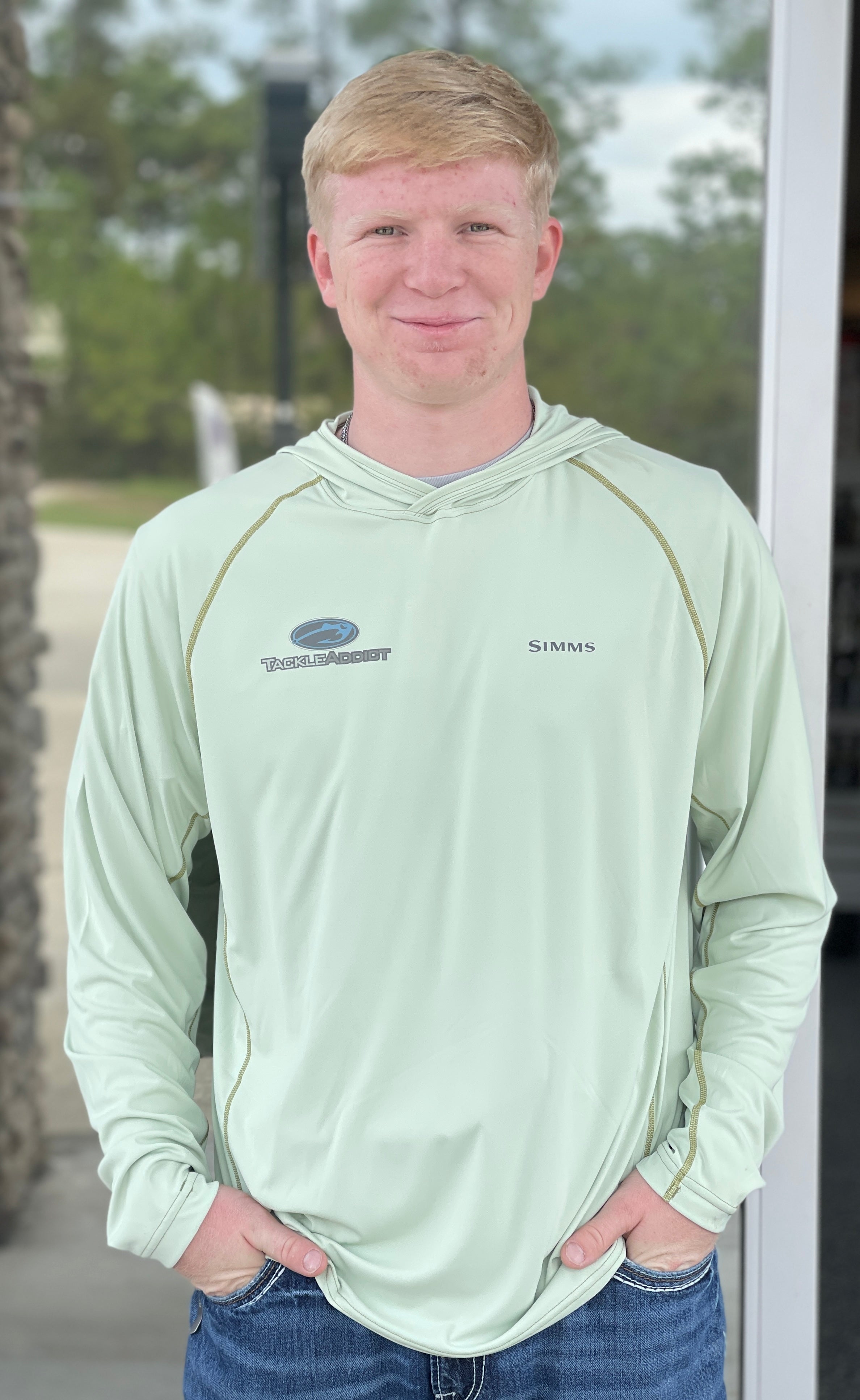 Simms Solarflex Hoodie Large Light Green